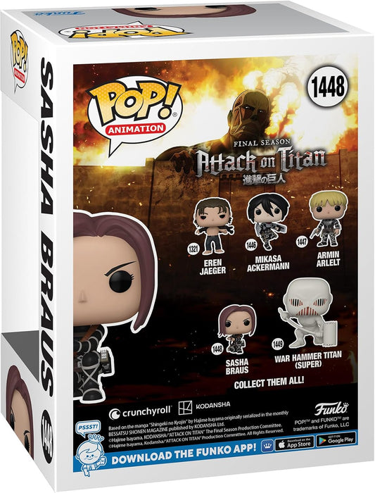 Funko Pop! Animation: AoT - Sasha Braus - Attack On Titan - Figura in Vinile da Collezione - Idea Regalo - Merchandising Ufficiale - Giocattoli per Bambini e Adulti - Anime Fans
