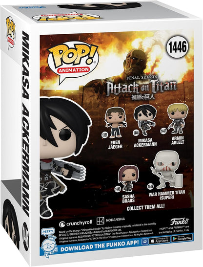 Funko POP! Animation: AoT - Mikasa Ackerman - Attack on Titan - Collectable Vinyl Figure - Gift Idea - Official Merchandise - Toys for Kids & Adults - Anime Fans - Model Figure for Collectors