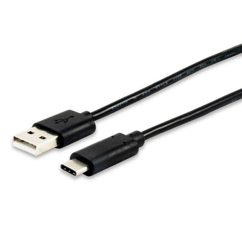 E-Quip equip 12888107 1 m USB A USB C Black USB Cable – USB Cables (USB A, USB c, Male/Male, Straight, Straight, Nickel