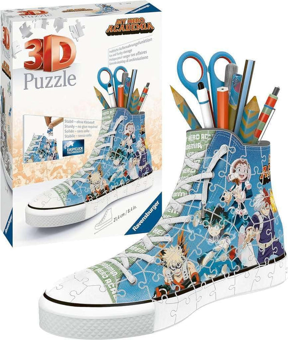 Ravensburger - Puzzle 3D Sneaker - My Hero Academia - Pot à crayons - A partir de 8 ans - 108 pièces numérotées à assembler sans colle - Accessoires inclus - 11567