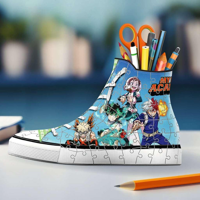 Ravensburger - Puzzle 3D Sneaker - My Hero Academia - Pot à crayons - A partir de 8 ans - 108 pièces numérotées à assembler sans colle - Accessoires inclus - 11567
