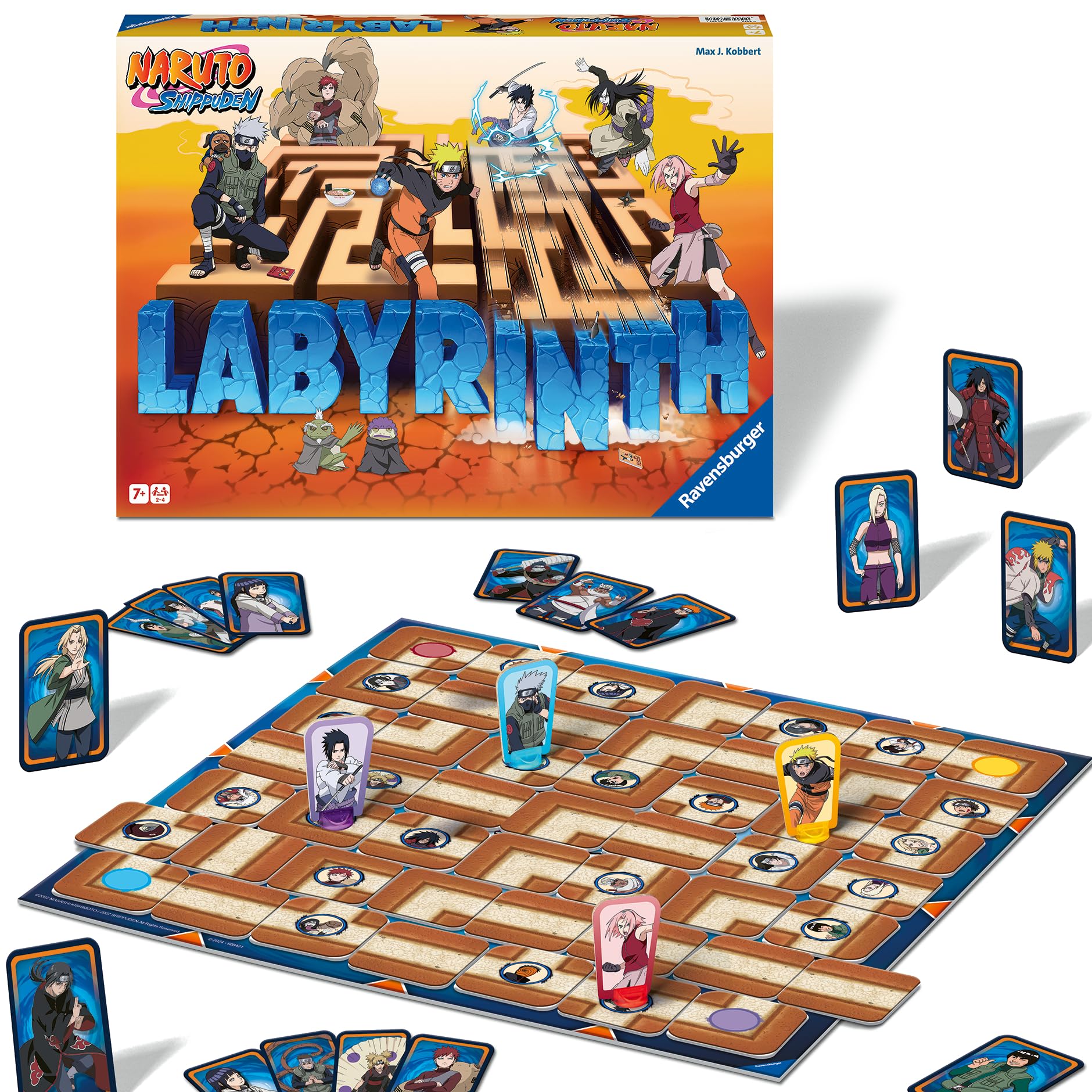 Ravensburger - Le Grand Classique des Jeux de société - Labyrinthe Naruto - Jeu de Plateau - Enfant et Famille - De 2 à 4 Joueurs à partir de 7 Ans - Mixte - 27350 - (Multilingue – Français Inclus