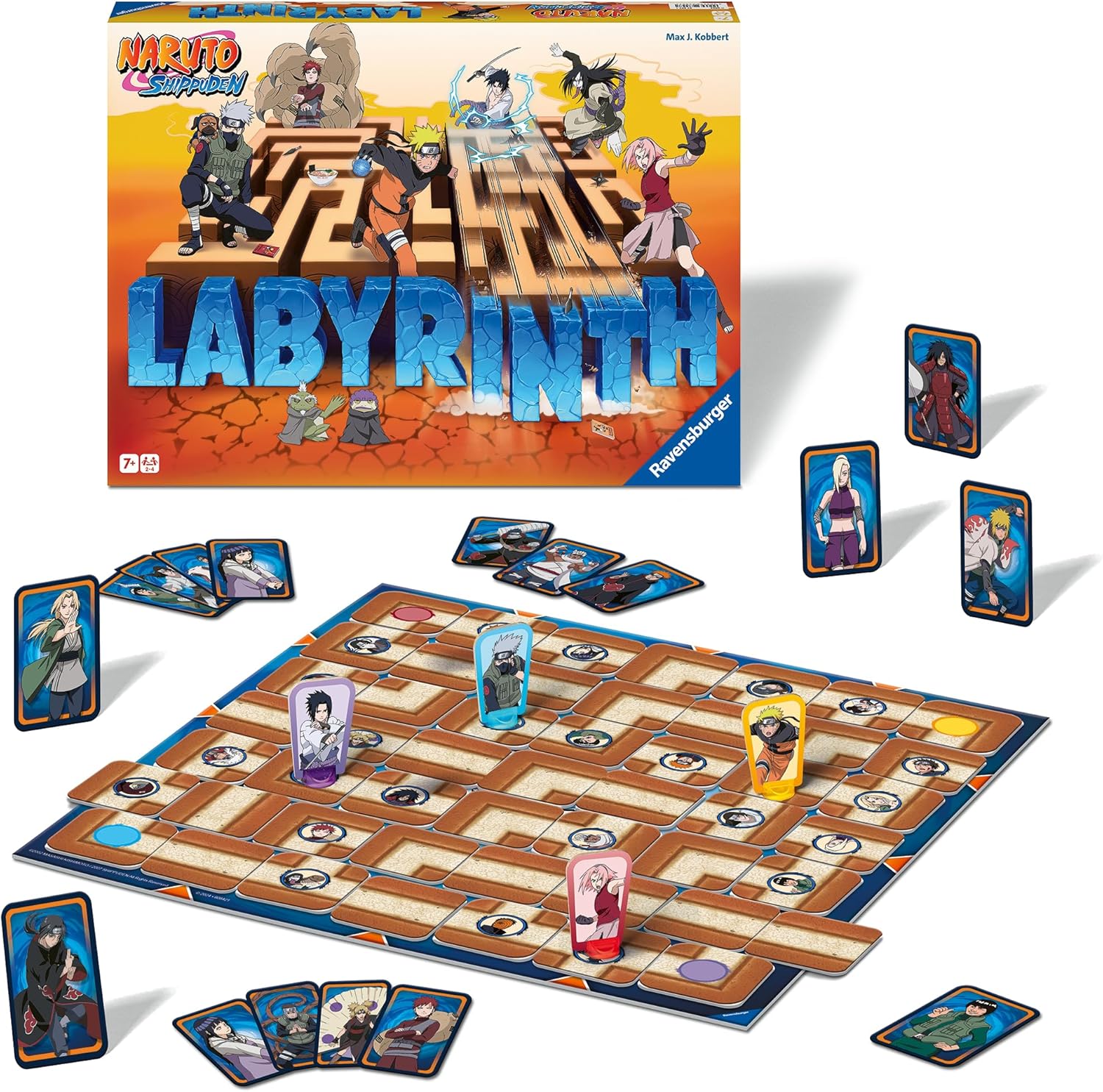 Ravensburger - Le Grand Classique des Jeux de société - Labyrinthe Naruto - Jeu de Plateau - Enfant et Famille - De 2 à 4 Joueurs à partir de 7 Ans - Mixte - 27350 - (Multilingue – Français Inclus