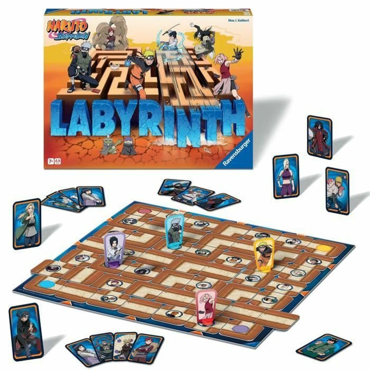 Ravensburger - Le Grand Classique des Jeux de société - Labyrinthe Naruto - Jeu de Plateau - Enfant et Famille - De 2 à 4 Joueurs à partir de 7 Ans - Mixte - 27350 - (Multilingue – Français Inclus
