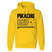 Officially Licenced Pokemon Pikachu Line Art T-Shirt Yellow