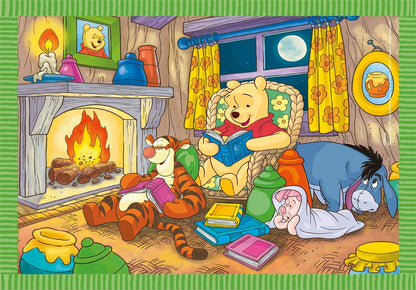 Clementoni- Disney Infantil 4 1: Puzzles de 12, 16, 20 y 24 Piezas Winnie The Pooh-Desde 3 años (21514