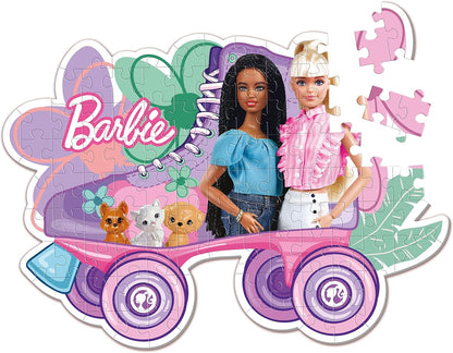 Clementoni 27164 Barbie Supercolor Shaped Barbie-104 Pieces-Jigsaw Puzzle for Kids Age 6-Made in Italy