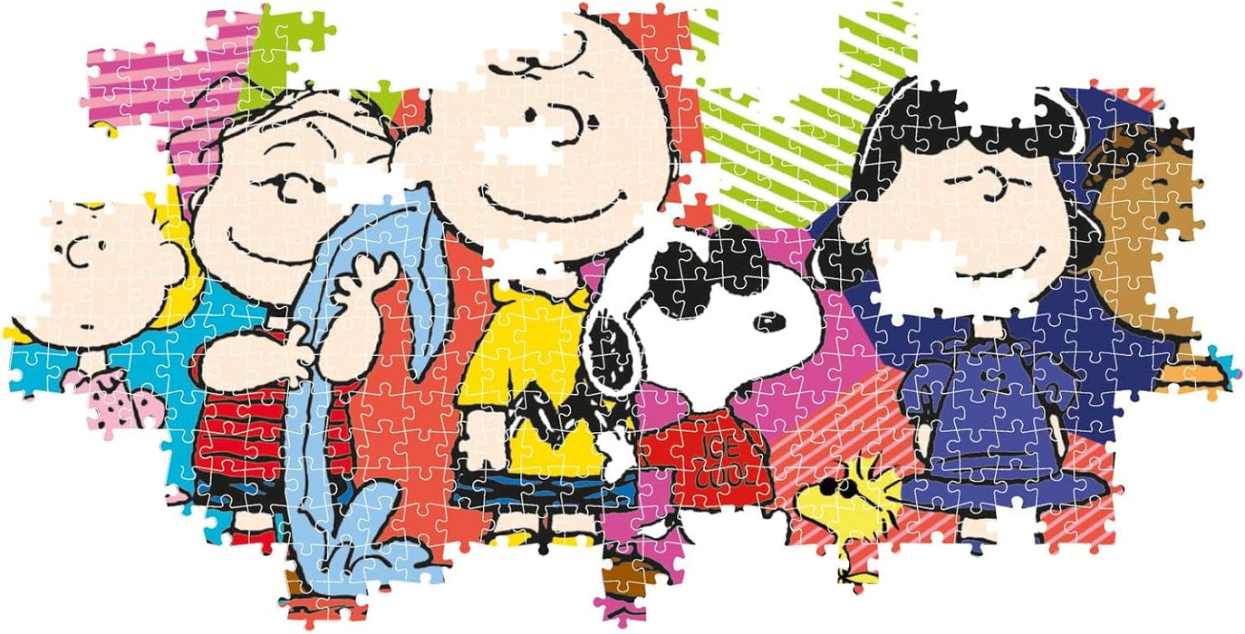 Clementoni 39805 Panorama Peanuts 1000 Pieces, Jigsaw Adults, Comic Puzzle-Made in Italy