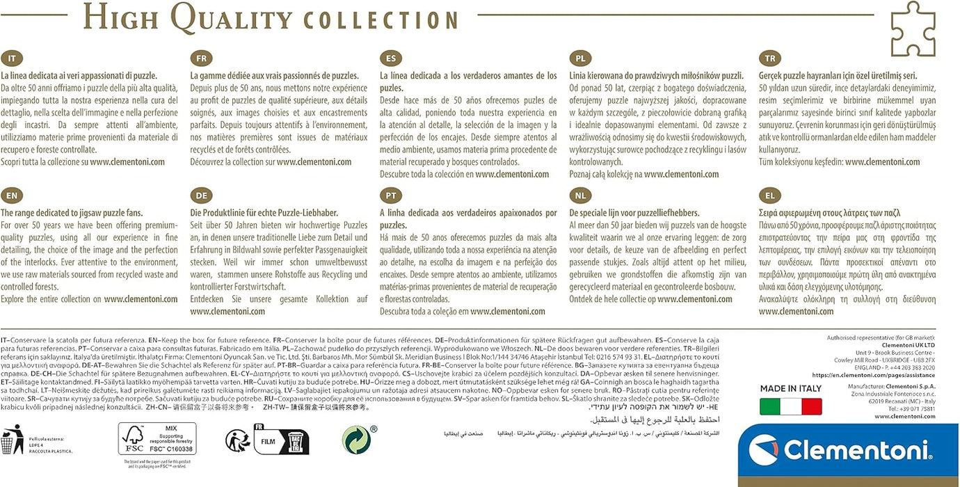 Clementoni 39805 Panorama Peanuts 1000 Pieces, Jigsaw Adults, Comic Puzzle-Made in Italy