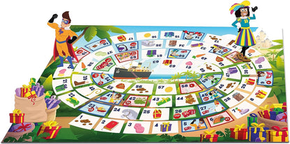 Clementoni - 56192 - Pietenrace - Pocket Goose Game Sinterklaas - Pädagogisches Spielzeug, Tischspiel, Brettspiel Ab 4 Jahren, Familie Spiele, Geeignet Für 2-6 Spieler, Niederländische Sprache, Made
