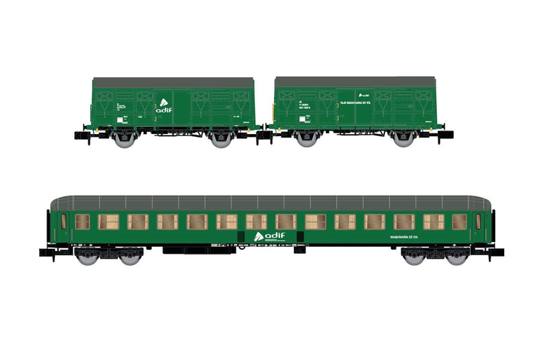 Adif, 3-Unit Pack, 2 X J2 Wagon + Ssv-500 Coach, Green Livery, Ep. Vi