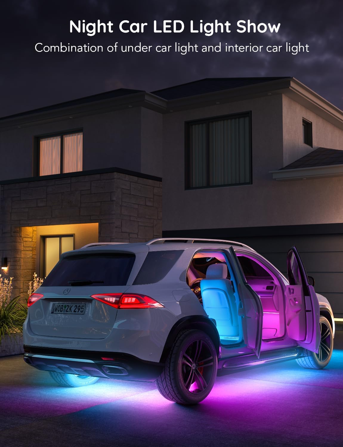 Govee RGBIC Interior Car Lights Eclairage intelligent par bande Transparent Bluetooth