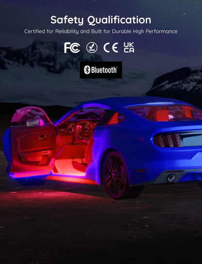 Govee RGBIC Interior Car Lights Eclairage intelligent par bande Transparent Bluetooth