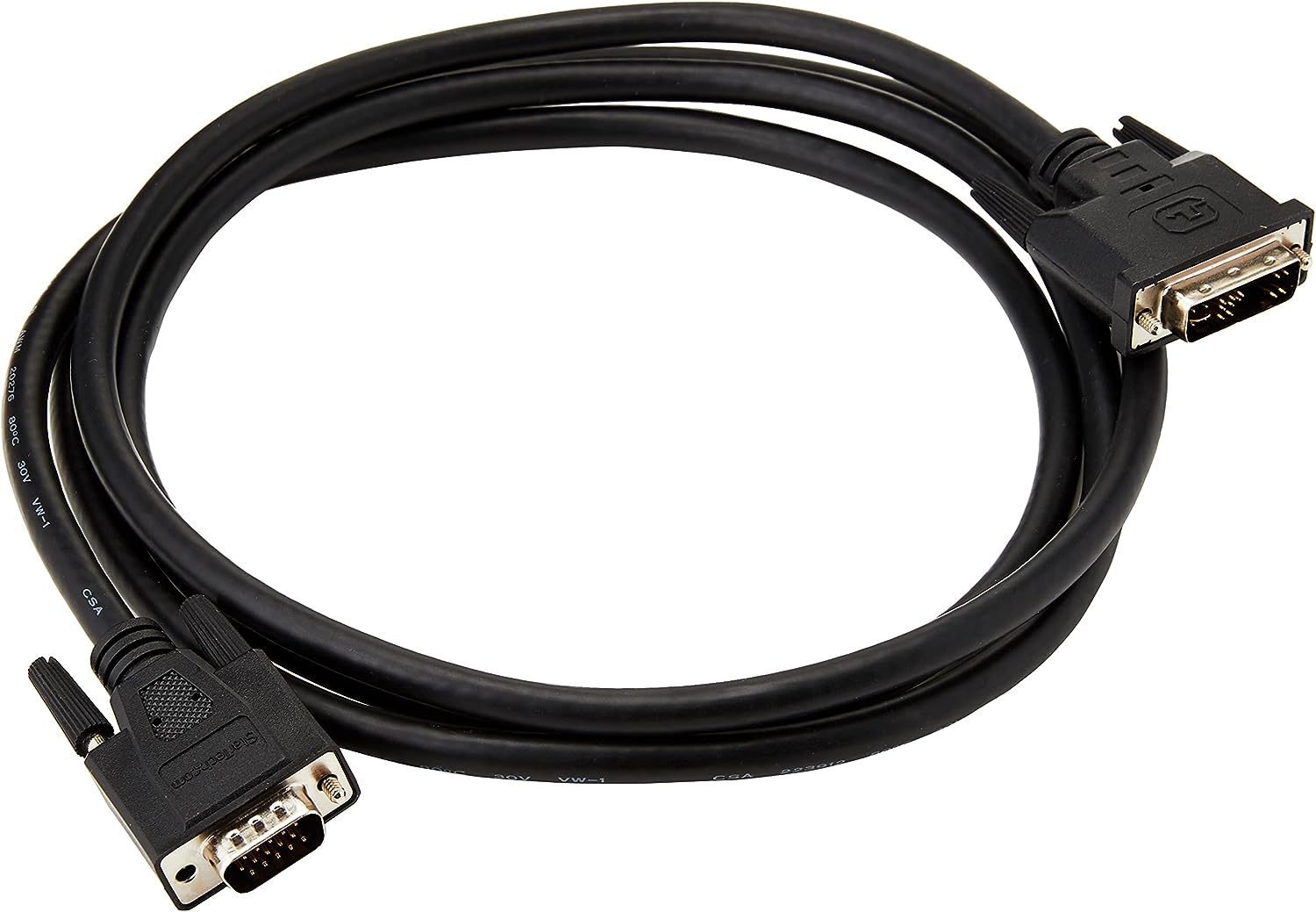 StarTech.com 2m DVI to VGA Display Monitor Cable - DVI to VGA (15 Pin) - 2 Meter DVI-A to VGA Analog Video Cable Male to Male (DVIVGAMM2M)