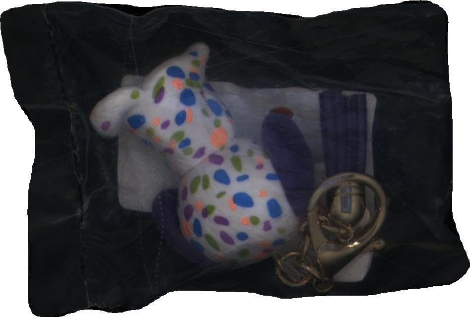Ty - Anneau porte-clés Mini Boos Clips - Chien - Darling - Multicolore - Avec gland violet - Le porte-clés tendance inspiré des célèbres peluches aux yeux grands scintillants - 10 Cm - 25056
