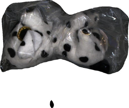 Ty - Plush Key Ring - Beanie Boos Clips - Dalmatian Dog - Luther - Black and White - With Gold Glitter Eyes - The Plush with Big Sparkling Eyes - 12 cm - 35254