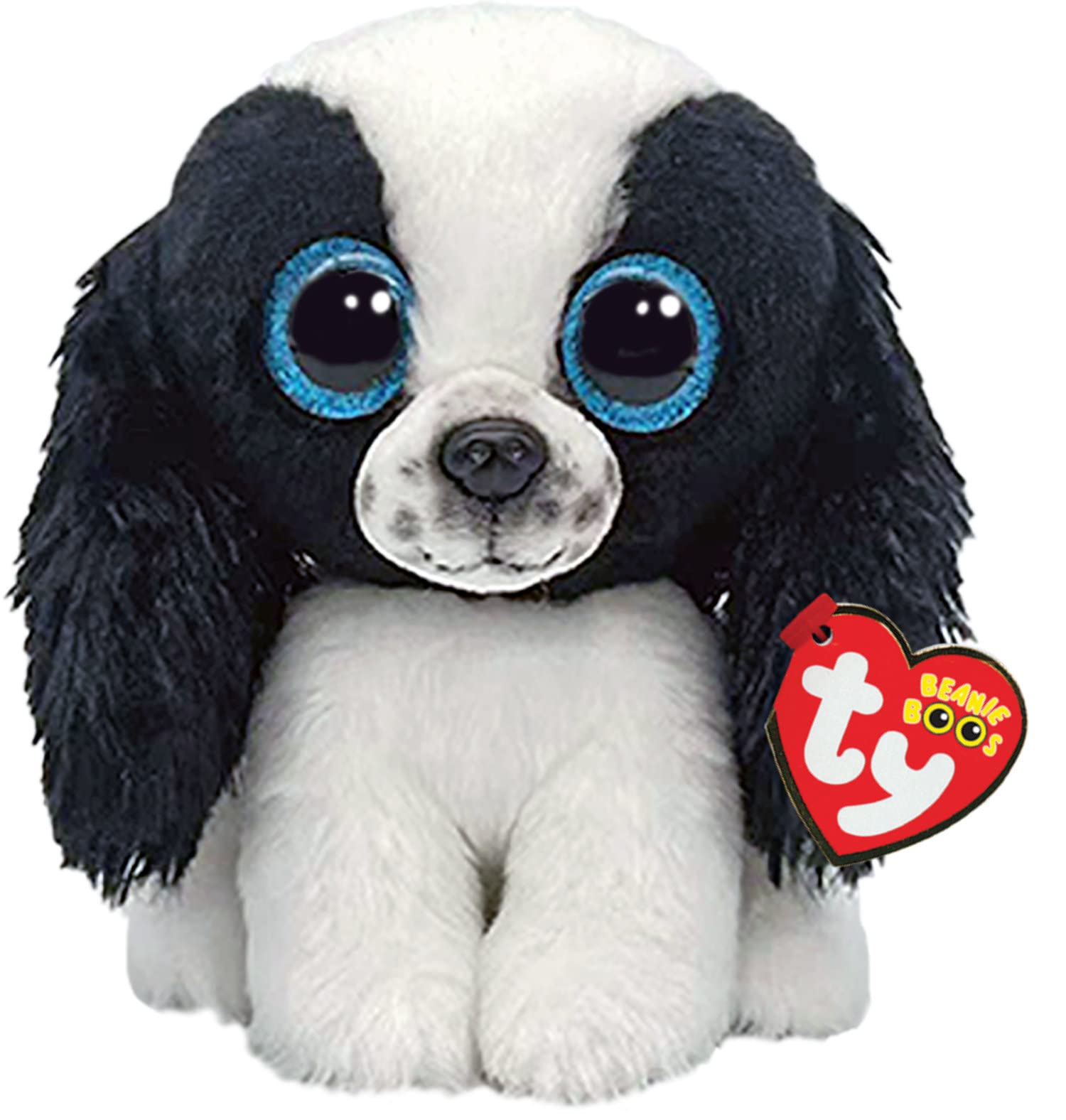 TY - Beanie Boo's - Peluche Sissy Le Chien 15 cm - TY36570, Blanc, Noir