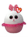 Ty Squishy Beanies Prim Il Coniglietto Pasquale, Morbido Cuscino di Peluche con Occhioni Rosa Glitter, Idea Regalo per Grandi e Piccini, Tutti da Collezionare 33 cm T39341