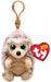 Ty Beanie Bellies Clips T43114 Soft Toy Key Ring Bumper the Hedgehog with Green Eyes Glitter Plush Animals with Soft Belly 12 cm