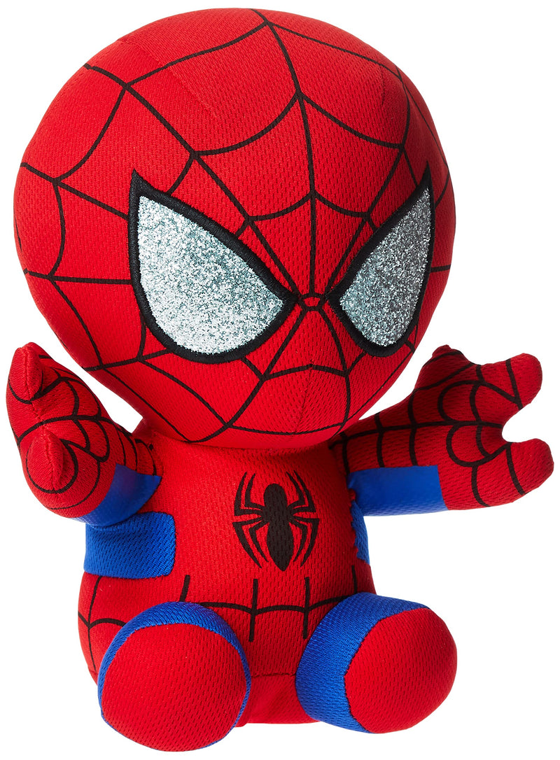 TY Marvel Avengers Spiderman Medium, Licensed Squishy Beanie Baby Soft Plush Toys, Collectible Cuddly Stuffed Teddy