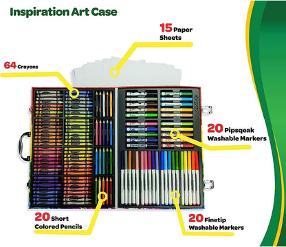 Crayola Inspiration Art Case Coloring Set - Rainbow (140ct), Art Kit For Kids, Back to School Supplies, Toys for Girls & Boys