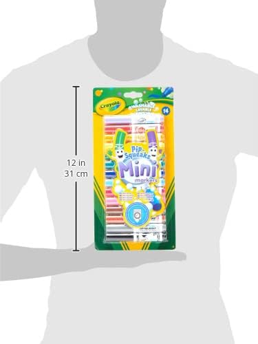 Crayola Pip-Squeaks Mini Washable Felt Tip Colouring Pens, Pack of 14 - Ideal for Little Fingers