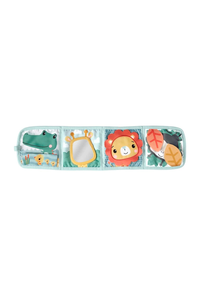 Fisher-Price Newborn Tummy Time Toy with Sensory Details, Repositionable Fold & Play Activity Panel for Babies, HML63