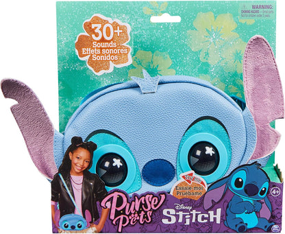 Purse Pets, Disney Stitch, Borsetta per Bambine con Oltre 30 Suoni e Reazioni, Giocattolo Interattivo, Borsa a Tracolla, Giocattoli per Bambine, 4+ Anni