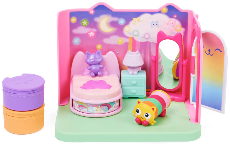 Gabby’s Dollhouse, Sweet Dreams Bedroom with Pillow Cat Figure and 3 Accessories, 3 Furniture Pieces and 2 Deliveries, Kids’ Toys for Ages 3 and above