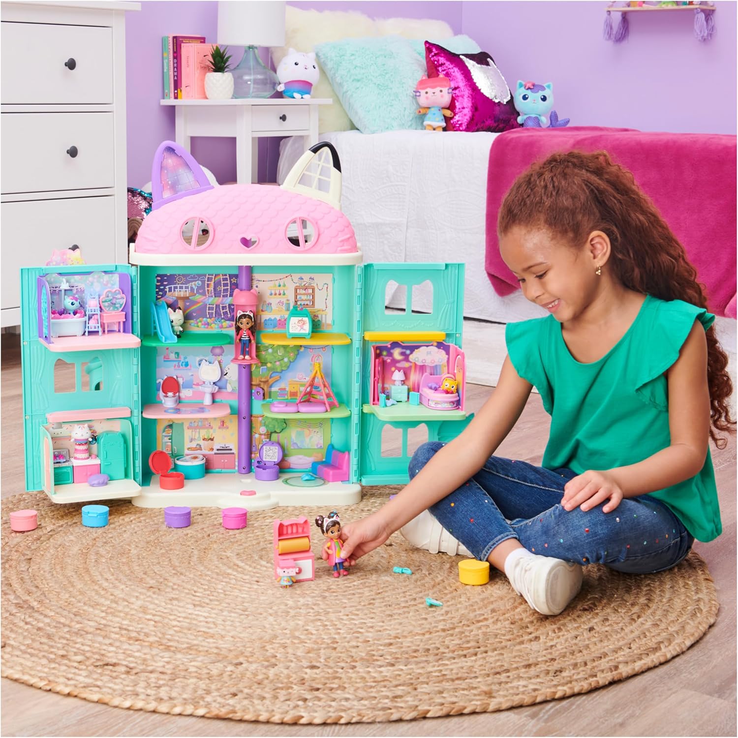 Gabby's Dollhouse, Mini set Studio d’arte, con Gabby e Baby Scatola, giochi per bambini dai 3 anni in su