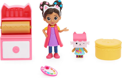 Gabby's Dollhouse, Mini set Studio d’arte, con Gabby e Baby Scatola, giochi per bambini dai 3 anni in su