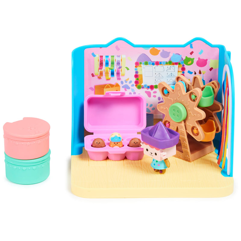 Gabby’s Dollhouse, Baby Box Craft-A-Riffic Room with Baby Box Cat Figure, Accessories, Furniture and Dollhouse Deliveries, Kids’ Toys for Ages 3 and up