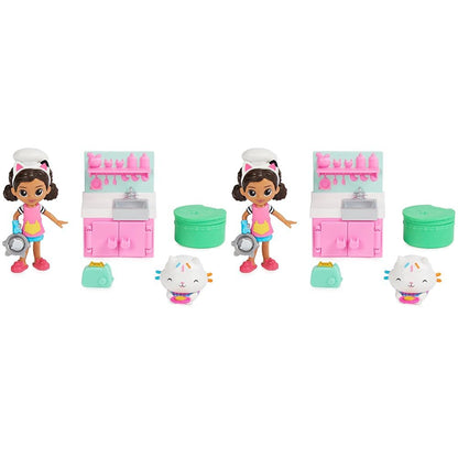 Gabby's Dollhouse, Lunch and Munch Kitchen Set with 2 Toy Figures, Accessories and Furniture Piece, Kids’ Toys for Ages 3 and above (Pack of 2) Lunch and Munch Kitchen Set standard size (Pack of 2)