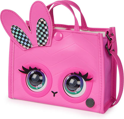 Purse Pets, Holly Hops Bunny Tote Bag Interactive Pet Toy and Cross-body Bag with over 30 Sounds and Reactions, Kids’ Toys for Girls Aged 4 and up