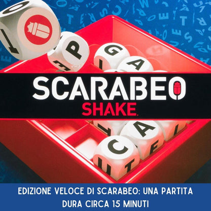 Scarabeo Shake by Editrice Giochi Scrabble Board Game | Word Games | Travel Games| Board Games for Adults and Kids Ages 8 and up