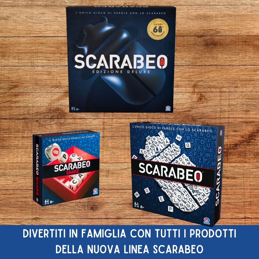 Scarabeo Shake by Editrice Giochi Scrabble Board Game | Word Games | Travel Games| Board Games for Adults and Kids Ages 8 and up