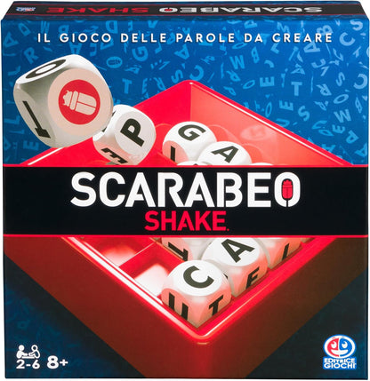 Scarabeo Shake by Editrice Giochi Scrabble Board Game | Word Games | Travel Games| Board Games for Adults and Kids Ages 8 and up