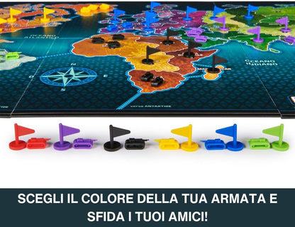 Spin Master Games, Editrice Spiele, Risiko, Boxspiele, Risico Classic Edition 2023, Gesellschaftsspiele und Strategie für Familie und Freunde, für Erwachsene und Kinder, von 3 bis 6 Spielern, ab