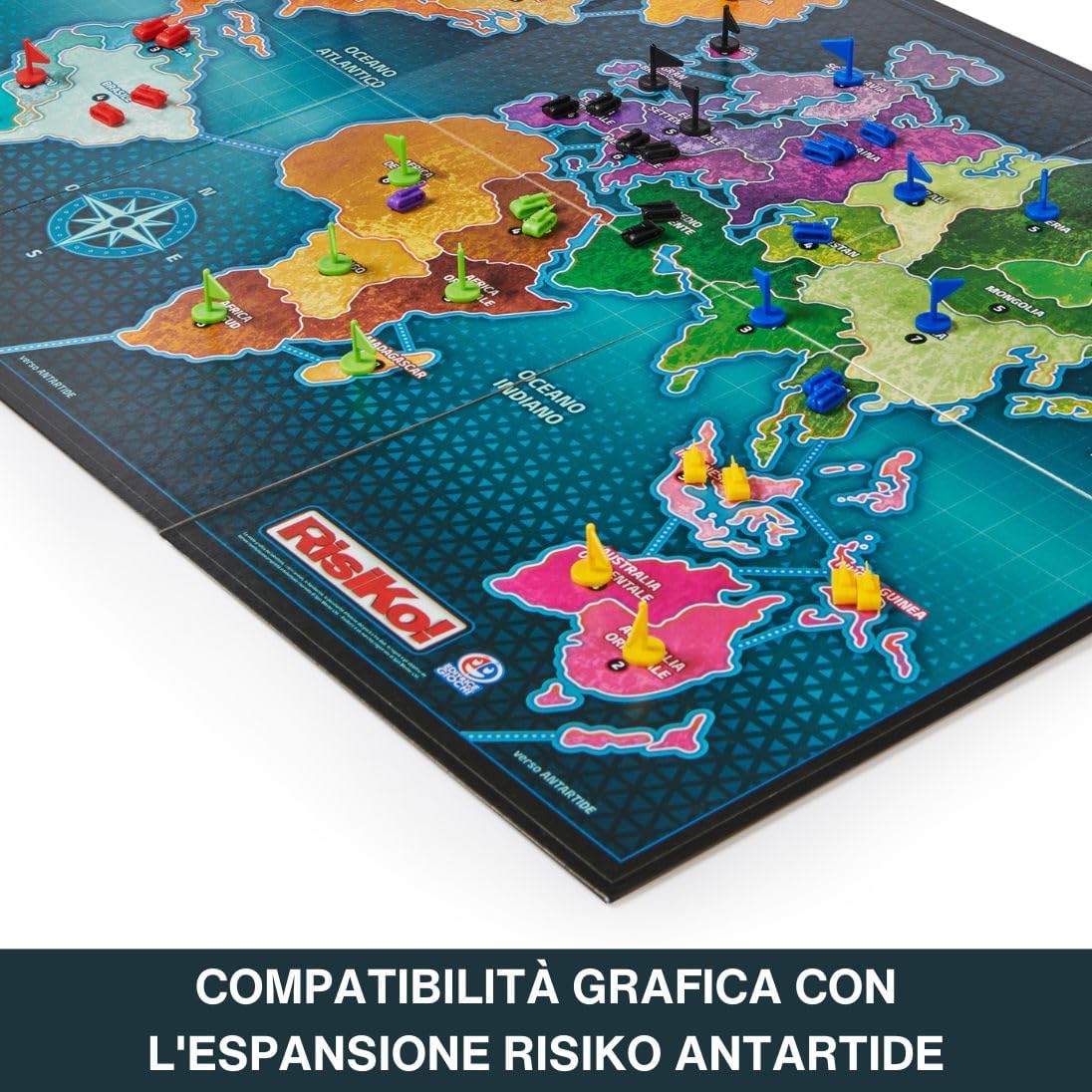 Spin Master Games, Editrice Spiele, Risiko, Boxspiele, Risico Classic Edition 2023, Gesellschaftsspiele und Strategie für Familie und Freunde, für Erwachsene und Kinder, von 3 bis 6 Spielern, ab