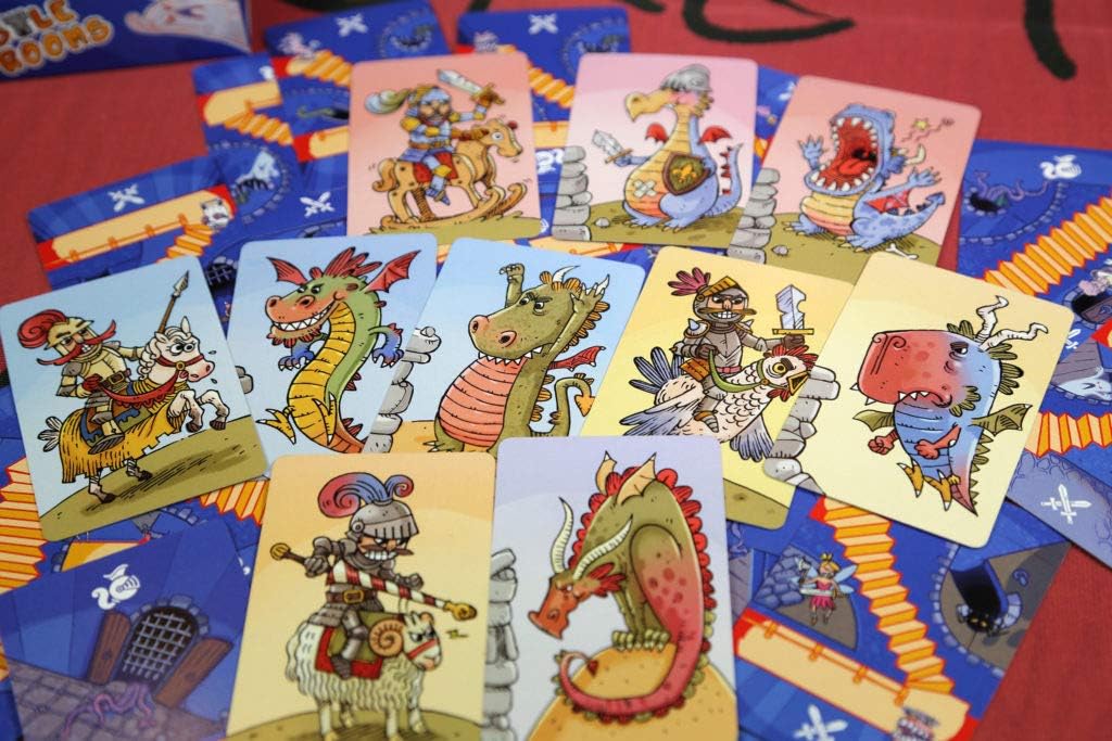 LITTLE ROCKET GAMES Castle Rooms Card Game Board Games Italian/English