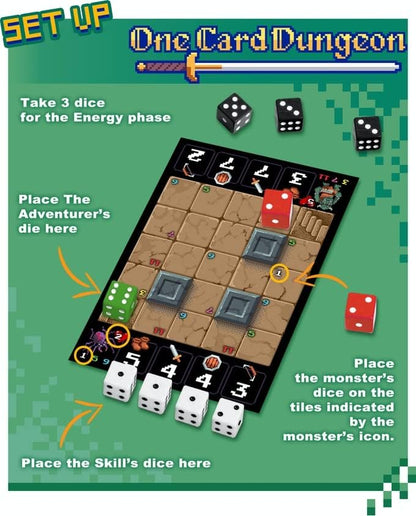 Little Rocket Games ONE CARD DUNGEON Board game in Italian