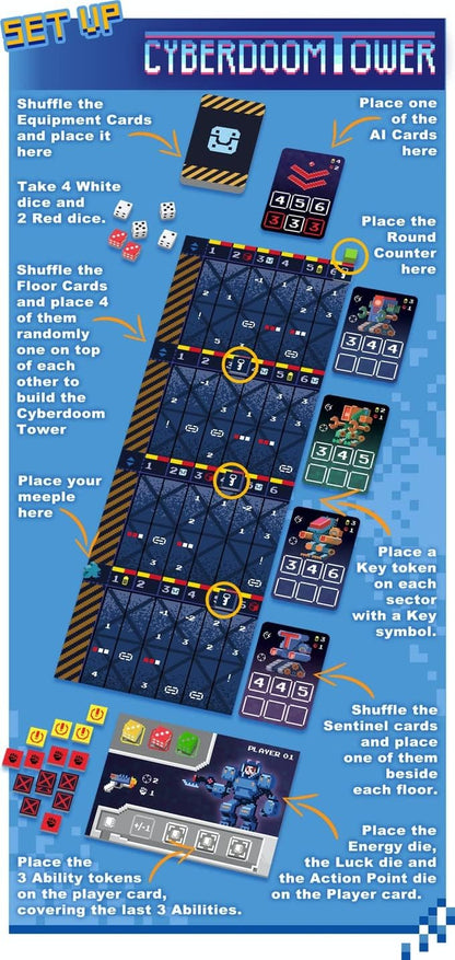 LITTLE ROCKET GAMES CYBERDOOM TOWER Board game in Italian