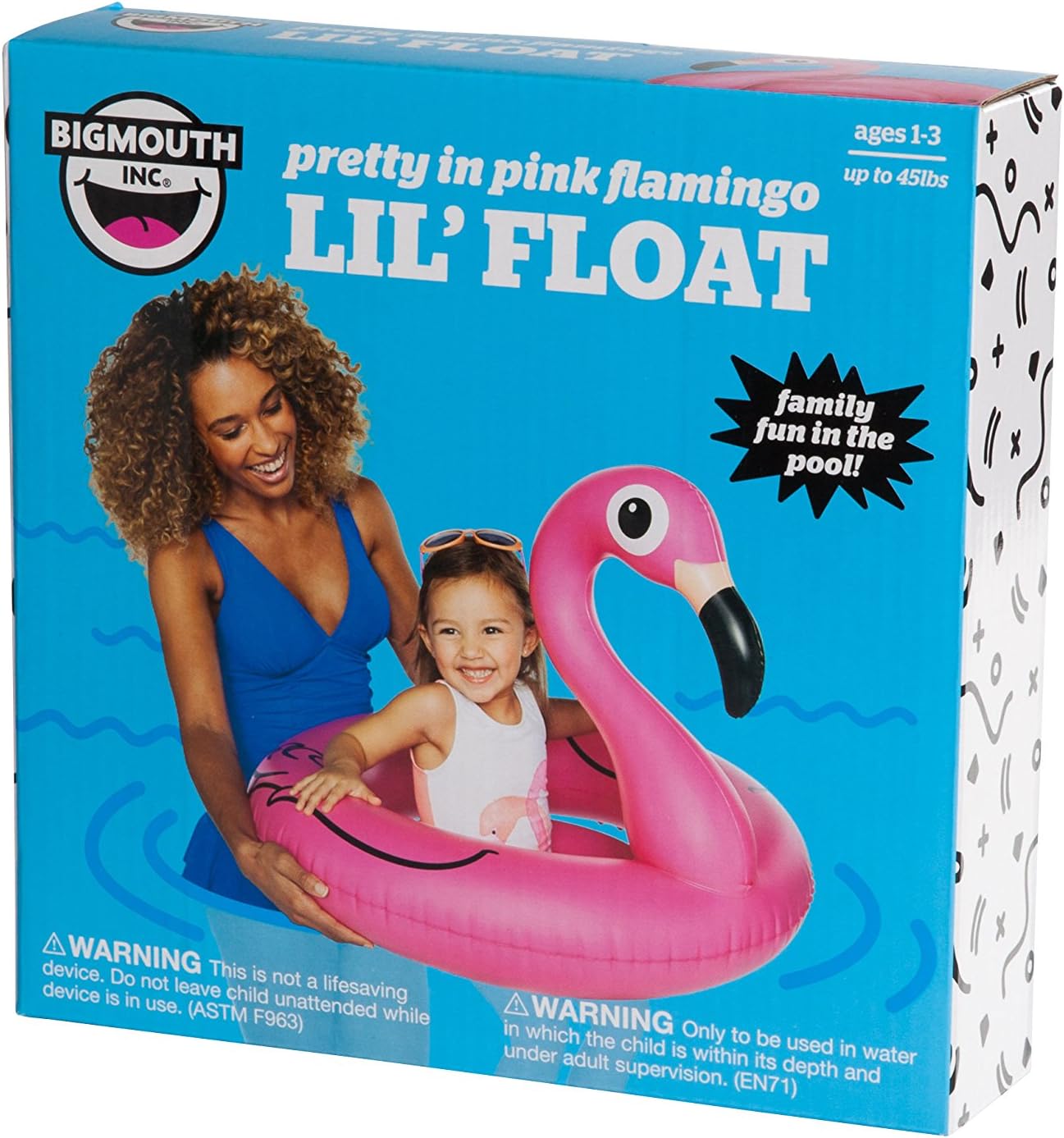 BigMouth Inc Lil Float, Inflatable Small Child Pool Float with Leg Holes