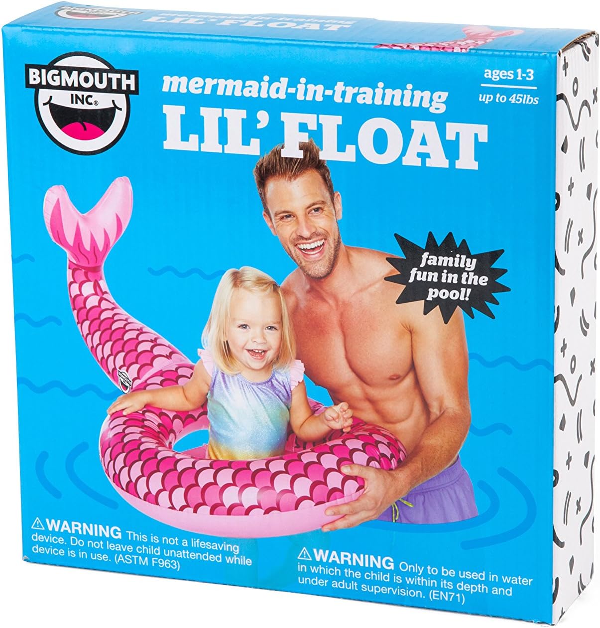 BigMouth Inc Lil Float, Inflatable Small Child Pool Float with Leg Holes