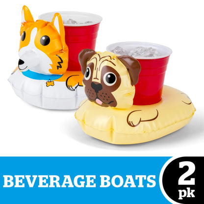 BigMouth Inc. Inflatable Floating Drink Holder, Cup Holder Floats, 2-Pack, Great for Pool Parties and Special Events