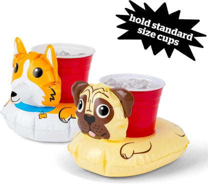 BigMouth Inc. Inflatable Floating Drink Holder, Cup Holder Floats, 2-Pack, Great for Pool Parties and Special Events