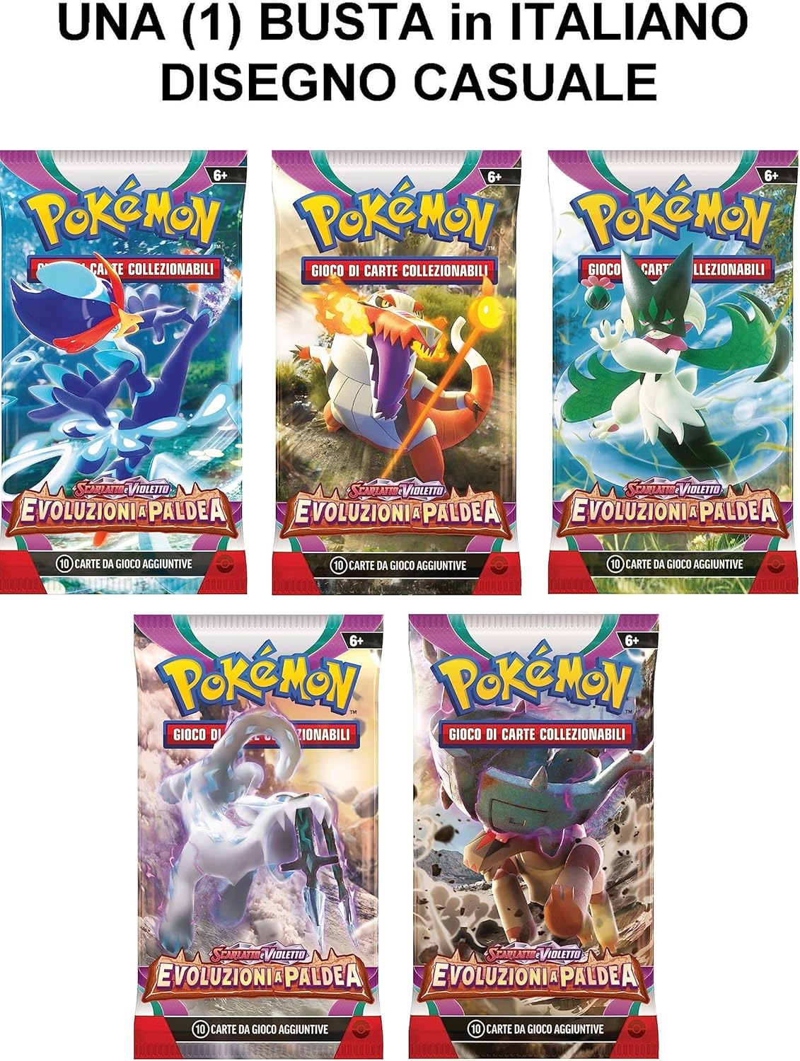 Scarlet and Violet Evoluzioni a Paldea Envelope 10 Artwork Cards RANDOM (IT