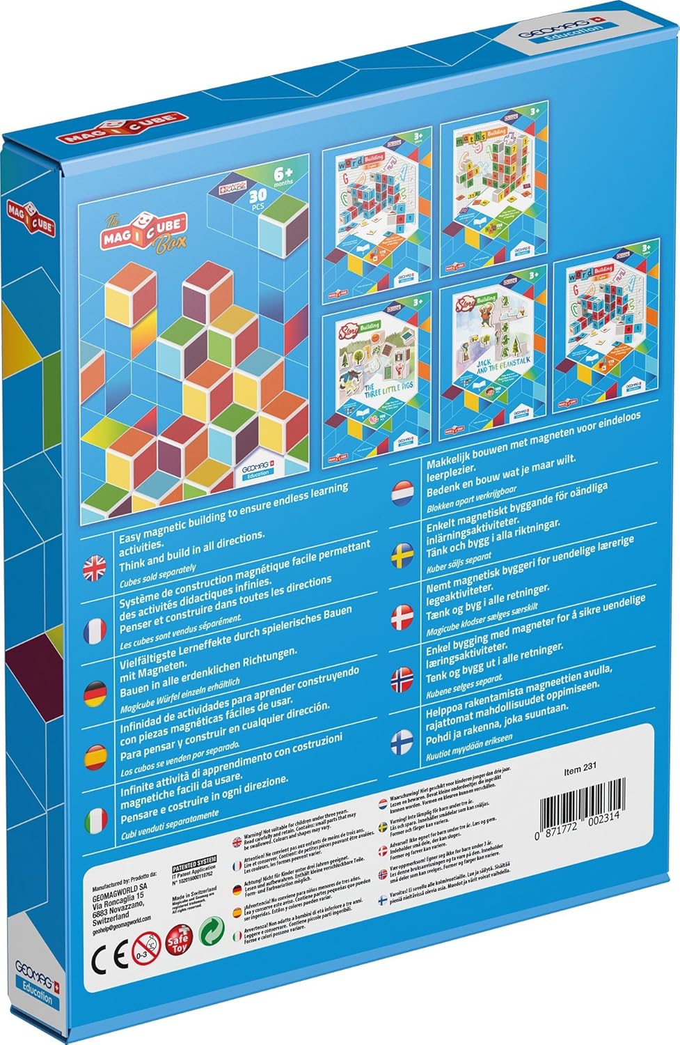 Geomag Education 231 - Magicube Storybuilding - The Three Little Pigs - 143-Piece Box