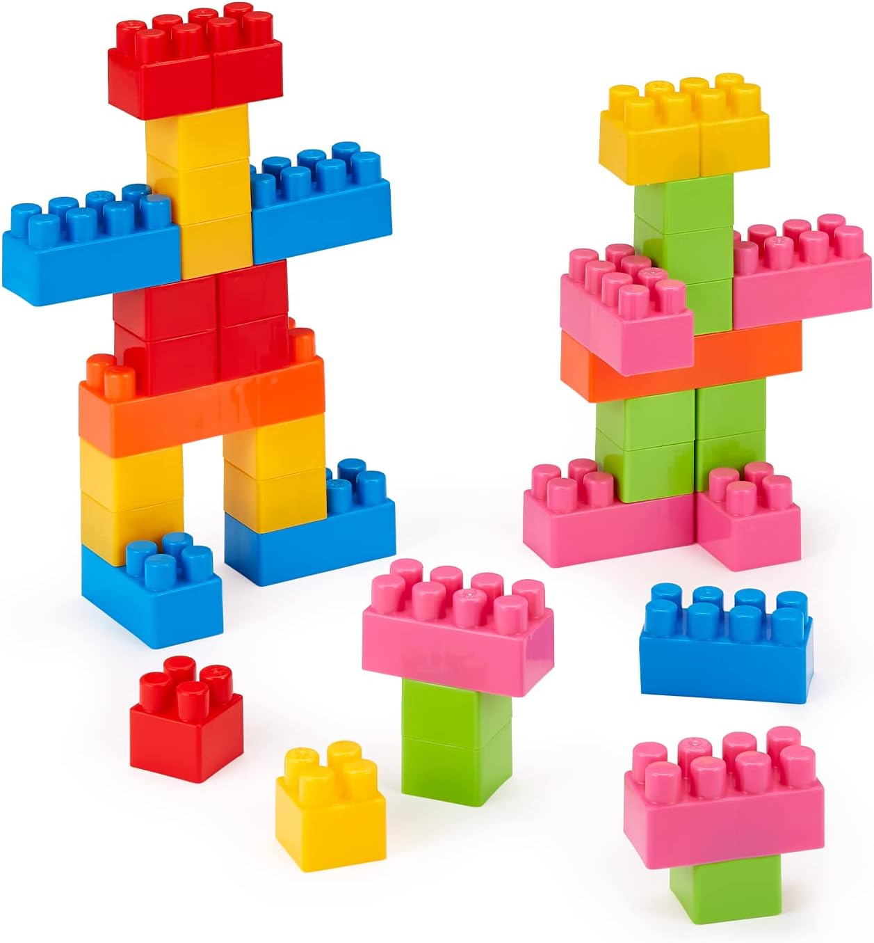 Ecoiffier Jouets 838 - Abrick Stacking Brick Bag - Construction Set for Children - 120 Pieces - From 18 Months - Made in France