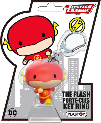 Plastoy- DC Comics The Flash Figurine Portachiavi, Multicolore, 6cm, 60707